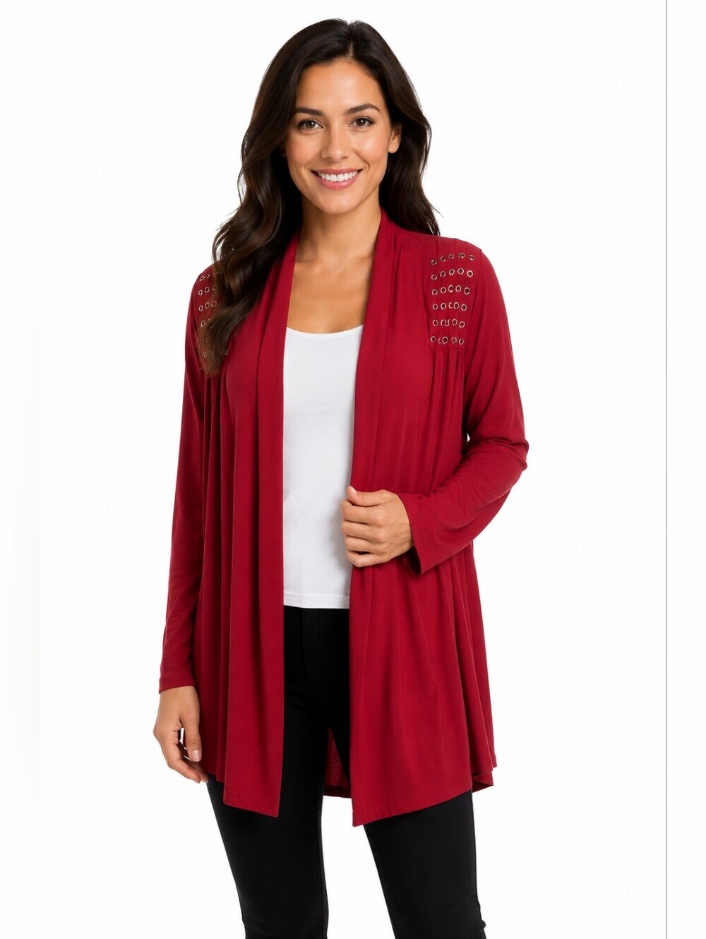 Belldini Burgundy Open  Cardigan S